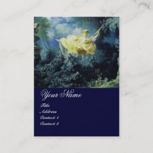 Cartão De Visita MONOGRAMA SWIFT,Metálico Dourado amarelo azul