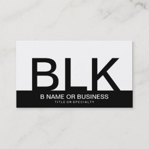 Cartão De Visita monogramas negrito