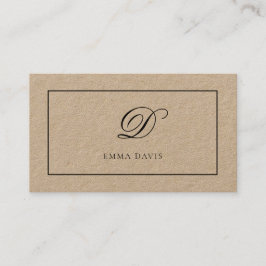 Cartão De Visita Monogramma Elegante Incorniciato