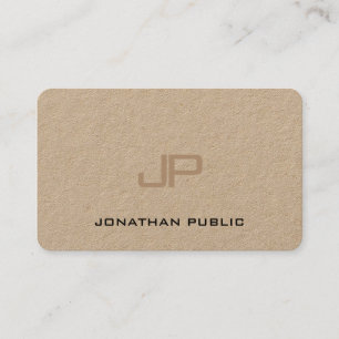 Cartão De Visita Monogrammed elegante real superior do papel de