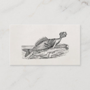 Cartão De Visita Monstro da criatura do mar da sereia do Merman do