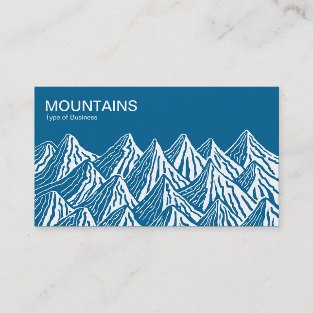 Cartão De Visita Montanhas - Branco e Azul 006292 (Frente)