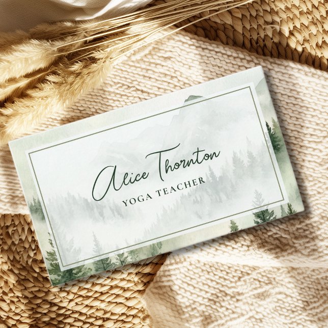 Cartão De Visita Montanhas russas com neblina (Criador carregado)