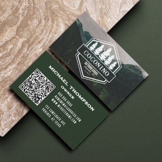 Cartão De Visita Montanhas russas da floresta Masculina ao ar livre