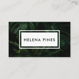Cartão De Visita Moody Monstera deixa verduras tropicais Negócios