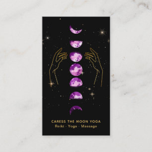 Cartão De Visita *~* Moon Moon Violeta Fases Roxas + Estrela de Mão