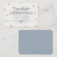 Moon Stars Boy Blue Fralda Raffle Chá de fraldas C