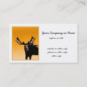 Cartão De Visita Moose no Sunset - Arte original sobre a vida selva