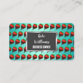 Cartão De Visita Morangos Chocolate