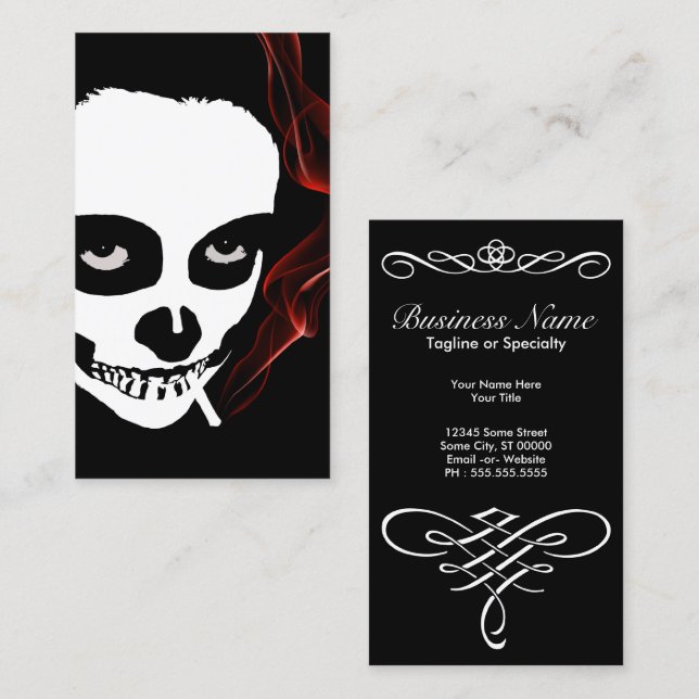 Cartão De Visita morte intoxicante (Frente/Verso)