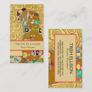 Cartão De Visita Mosaico de Realização de Klimt: Friso Vintage Stoc