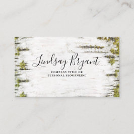 Cartão De Visita Mossy Birch Latido Rustic Country Woodland