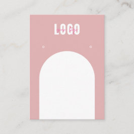 Cartão De Visita Mostrador Dusty Pink Add Logo Jewelry Earrings