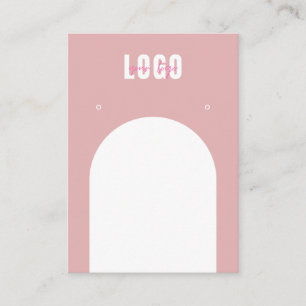 Cartão De Visita Mostrador Dusty Pink Add Logo Jewelry Earrings