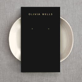 Cartão De Visita Mostrador preto moderno e simples