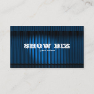 Cartão De Visita Mostrar Azul do Biz - Texto Branco