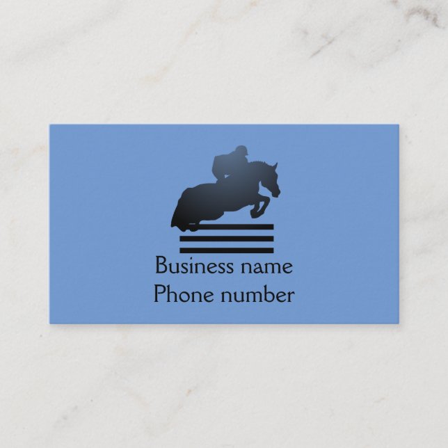 Cartão De Visita Mostre o jumper limpando um obstáculo. (Frente)