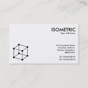 Cartão De Visita Motif Isométrico Cube - Branco/Preto