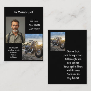 Cartão De Visita Moto Chopper de Lembrança Memorial