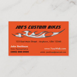 Cartão De Visita Moto Customizada   Loja de Bikes Customizadas Chro
