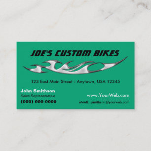 Cartão De Visita Moto Customizada Loja de Bikes Customizadas Chro