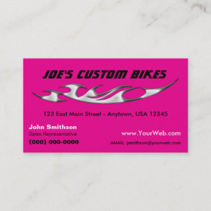Cartão De Visita Moto Customizada   Loja de Bikes Customizadas Chro