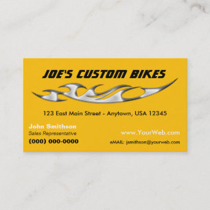 Cartão De Visita Moto Customizada   Loja de Bikes Customizadas Chro
