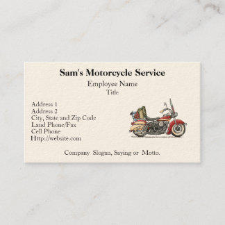 Cartão De Visita Motocicleta bonito