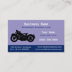 Cartão De Visita Motocicleta Vintage / Clássica Personalizada