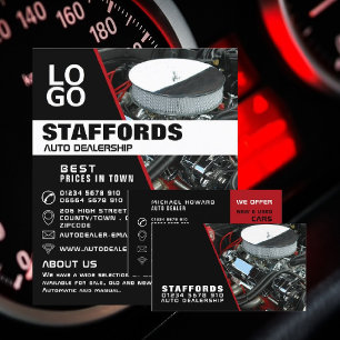 Cartão De Visita Motor de Automóvel, Comerciante Automático