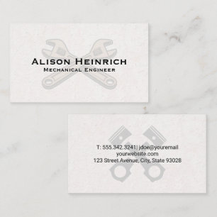 Cartão De Visita Motor de pistão  Forragens