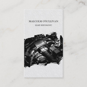 Cartão De Visita Motor mecânico de reparação automática de automóve