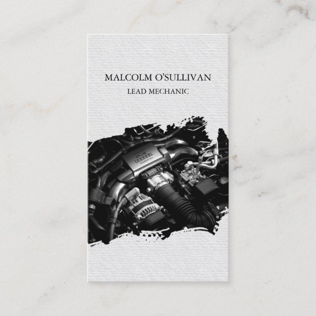 Cartão De Visita Motor mecânico de reparação automática de automóve (Frente)