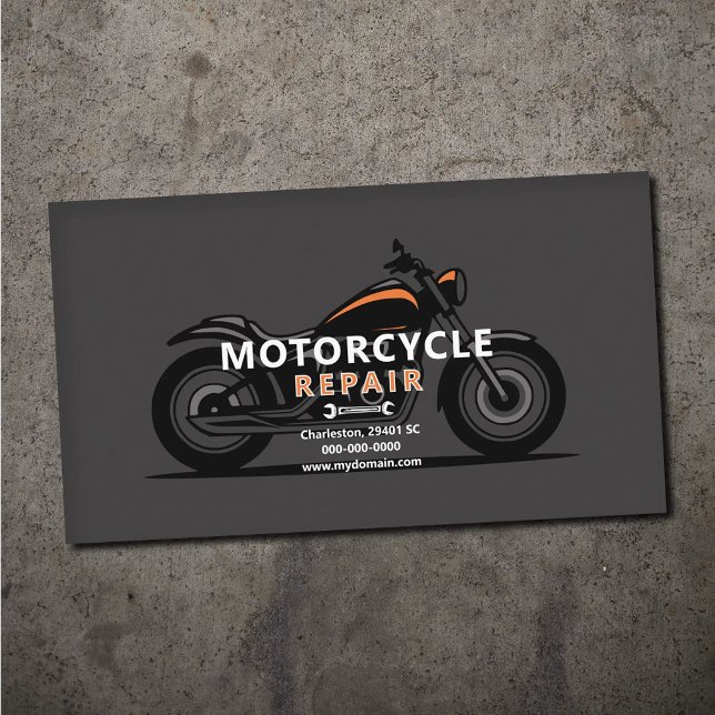 Cartão De Visita Motorcycle Repair (Motorcycle Repair Business Card)
