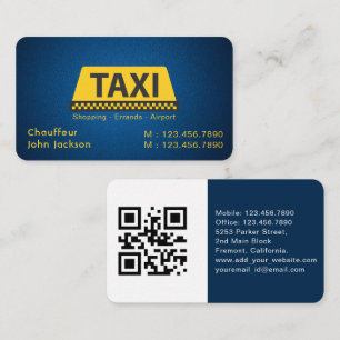 Cartão De Visita Motorista de Limusine e Táxi Carro Profissional Ci