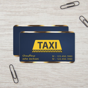 Cartão De Visita Motorista de Limusine & Táxi Carro Profissional de