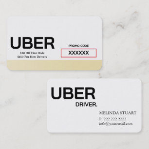 Cartão De Visita Motorista Uber Borda Dourada Moderna Referral