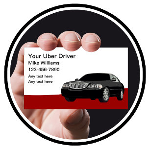 Cartão De Visita Motorista Uber para Serviço de Transporte