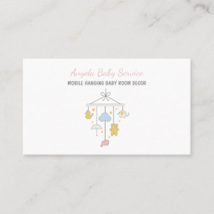 Cartão De Visita Móvel Pendurado Decoração de Quarto de Bebê Berço