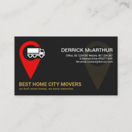 Cartão De Visita Movimentações Logísticas do Ícone de Local Criativ