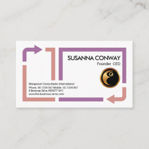 Cartão De Visita Movimento de Seta Borda Frame Pessoal