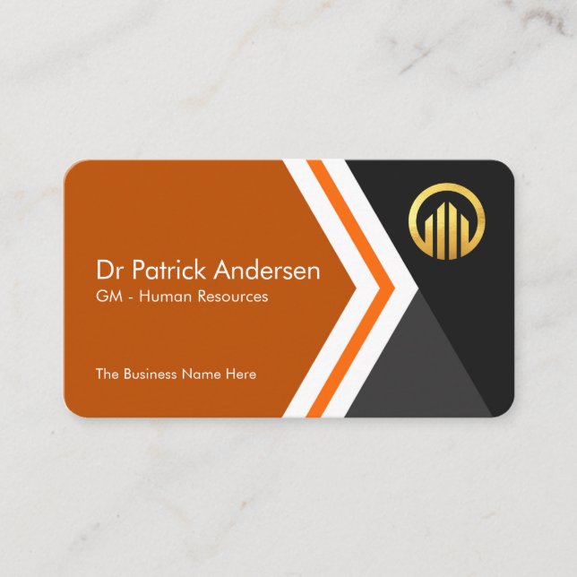 Cartão De Visita Moving Forward Arrows To Success Founder (Frente)