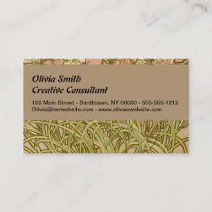 Cartão De Visita Mucha Art Nouveau