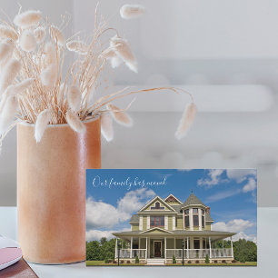 Cartão De Visita Mudamos O Endereço Personalizado Da Fotografia Da