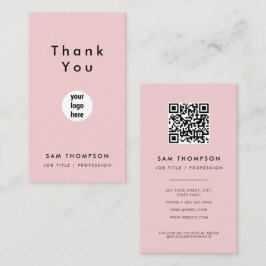 Cartão De Visita Muito obrigado Logotipo de empresa Código QR cor-d
