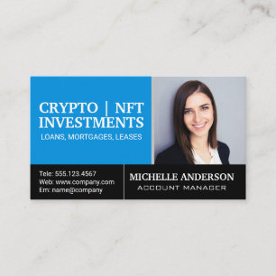 Cartão De Visita Mulher de Negócios Sorrindo Finanças das empresa
