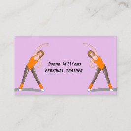 Cartão De Visita Mulher Exercendo Treinador Pessoal Legal