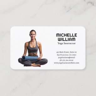 Cartão De Visita Mulher Sentada   Meditação Yoga   Saúde