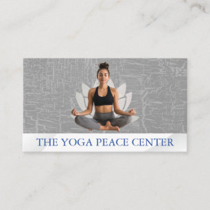 Cartão De Visita Mulher Sentando Yoga Pose   Lotus
