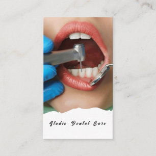 Cartão De Visita Mulher Sorriso Saudável Dentes Brancos Negócios Od